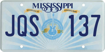 MS license plate JQS137