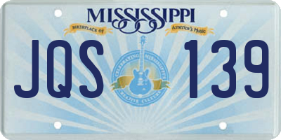 MS license plate JQS139