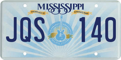 MS license plate JQS140