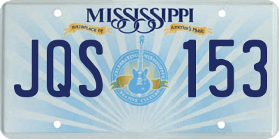 MS license plate JQS153