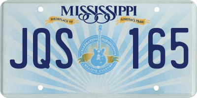 MS license plate JQS165