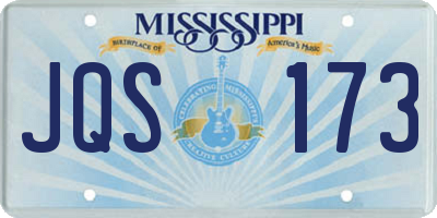 MS license plate JQS173