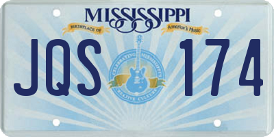 MS license plate JQS174