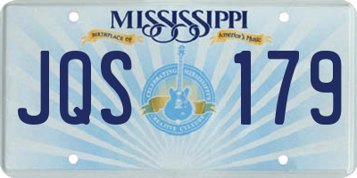 MS license plate JQS179