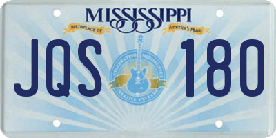 MS license plate JQS180