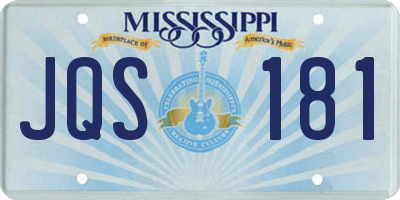 MS license plate JQS181