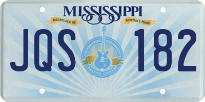 MS license plate JQS182