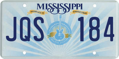 MS license plate JQS184