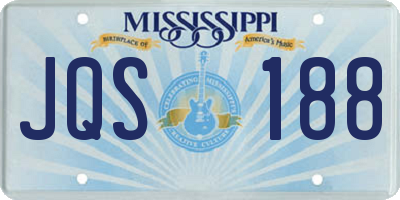 MS license plate JQS188