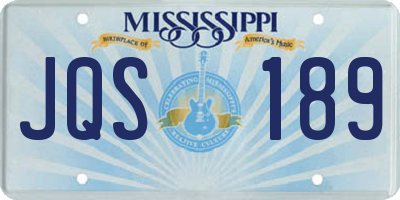 MS license plate JQS189