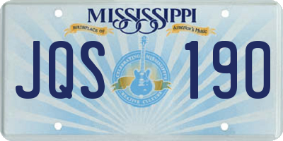 MS license plate JQS190
