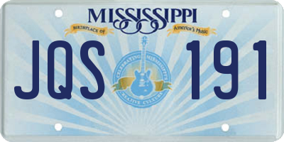 MS license plate JQS191