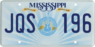 MS license plate JQS196