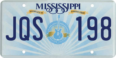 MS license plate JQS198