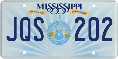 MS license plate JQS202