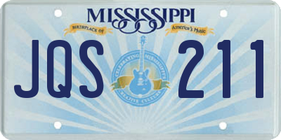 MS license plate JQS211