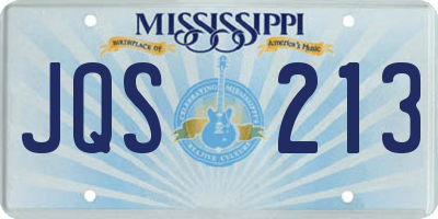 MS license plate JQS213