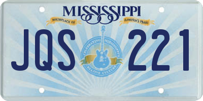 MS license plate JQS221