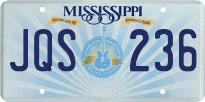 MS license plate JQS236
