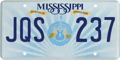 MS license plate JQS237