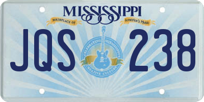 MS license plate JQS238