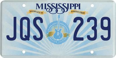 MS license plate JQS239