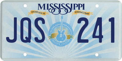 MS license plate JQS241