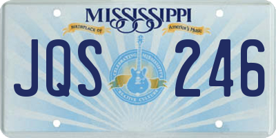 MS license plate JQS246
