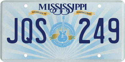 MS license plate JQS249