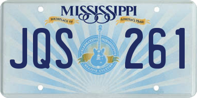 MS license plate JQS261