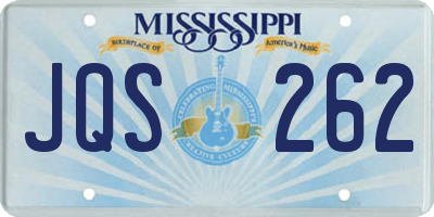 MS license plate JQS262