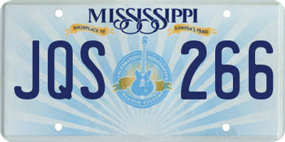 MS license plate JQS266