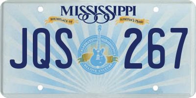 MS license plate JQS267