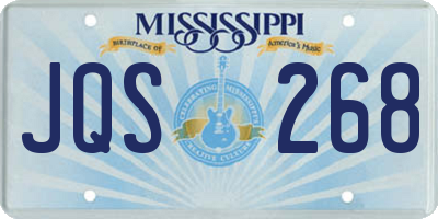 MS license plate JQS268