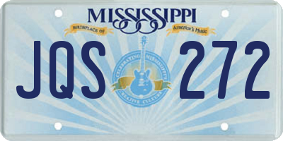 MS license plate JQS272