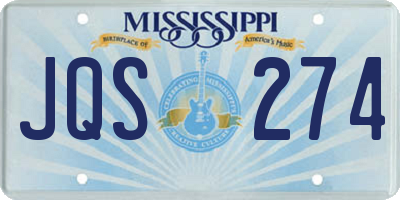 MS license plate JQS274