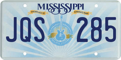 MS license plate JQS285