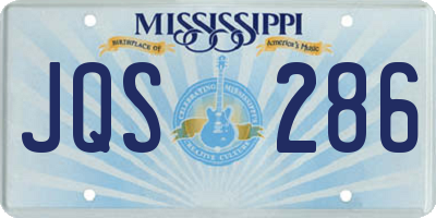 MS license plate JQS286
