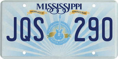 MS license plate JQS290