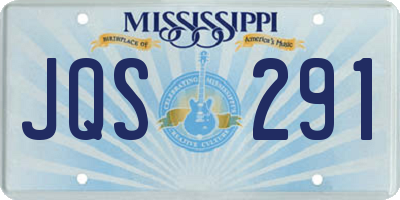 MS license plate JQS291