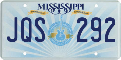 MS license plate JQS292