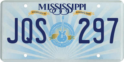 MS license plate JQS297