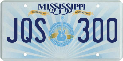 MS license plate JQS300