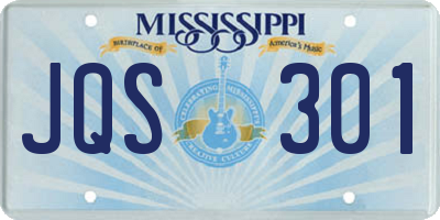 MS license plate JQS301