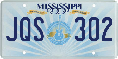 MS license plate JQS302