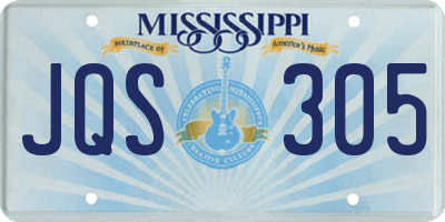 MS license plate JQS305