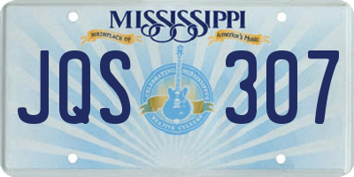 MS license plate JQS307