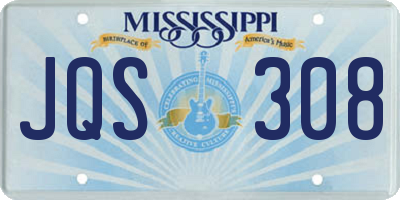 MS license plate JQS308