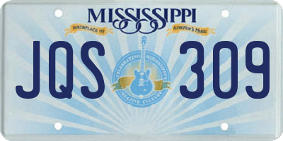 MS license plate JQS309