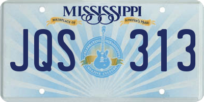 MS license plate JQS313